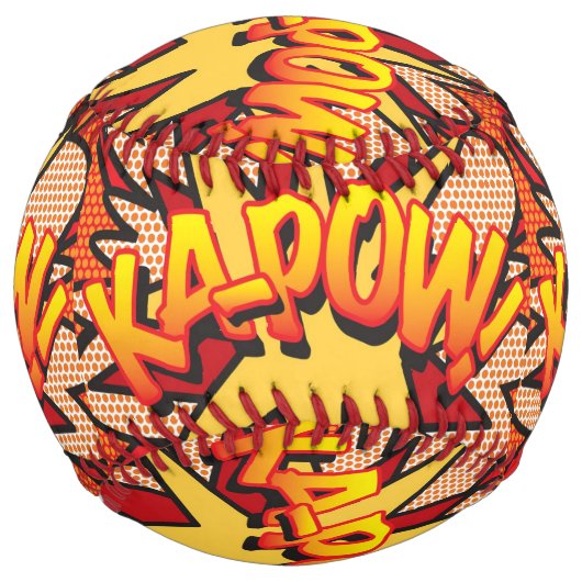 KA-POW 楽しいレトロ漫画ポップアート ソフトボール (裏面)
