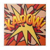 KA-POW 楽しいレトロ漫画ポップアート タイル (正面)