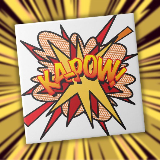 KA-POW 楽しいレトロ漫画ポップアート タイル
