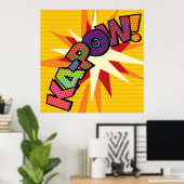 KA-POW 楽しいレトロ漫画ポップアート ポスター (ホームオフィス)