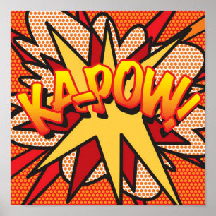 KA-POW 楽しいレトロ漫画ポップアート ポスター