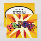 KA-POW 楽しいレトロ漫画ポップアート ポストカード (正面/裏面)