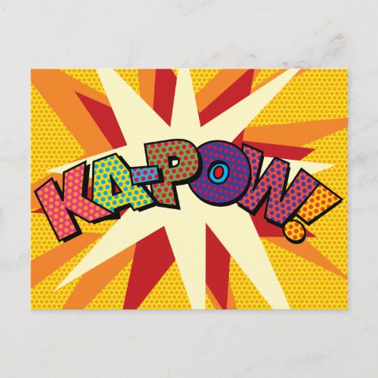 KA-POW 楽しいレトロ漫画ポップアート ポストカード (正面)