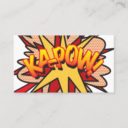 KA-POW 楽しいレトロ漫画 名刺 (正面)