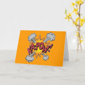 KA-POW! 漫画本のグラフィック カード (黄色い花)