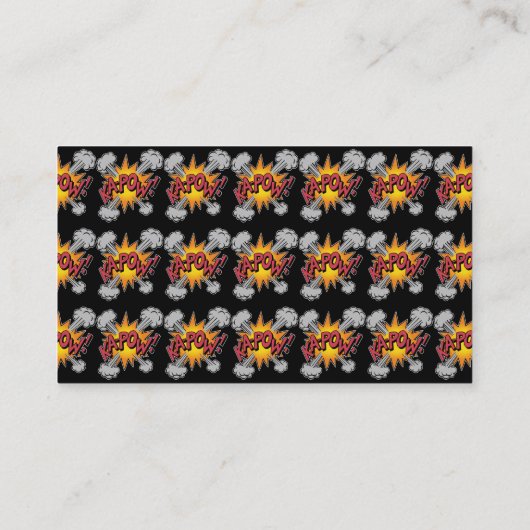 KA-POW! 漫画本のグラフィック 名刺 (裏面)