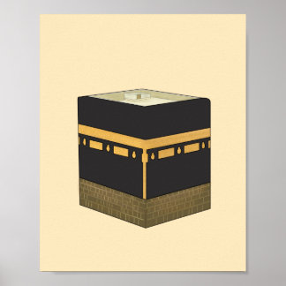 Kaaba - الكعبة - the Kaabah Hand Drawn ポスター