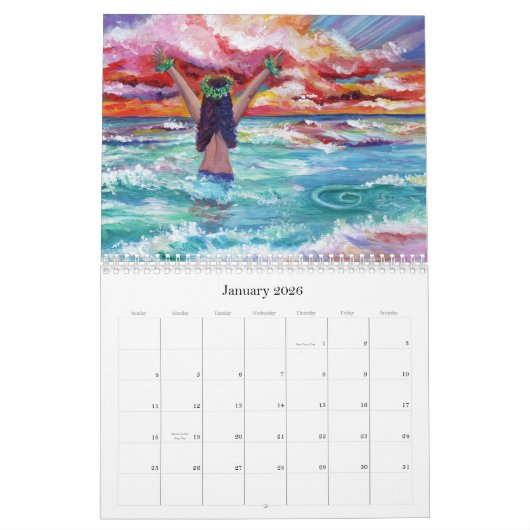 Kaai Hawaii Calendarからアロハ カレンダー (1月 2026)