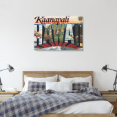 Kaanapali, Hawaii – ラージレターシーン キャンバスプリント (インサイチュ (寝室))