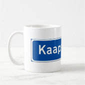 Kaapstad Road sign コーヒーマグカップ (左)