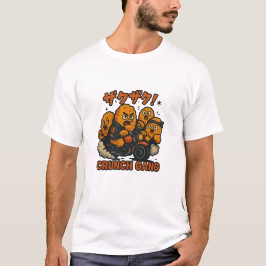 Kaarage Crunch Gang – Kawaii Street Snack Tシャツ (正面)