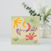 kaart bedankt met abstracte bloem  サンキューカード (スタンド正面)