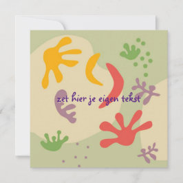 kaart bedankt met abstracte bloem  サンキューカード