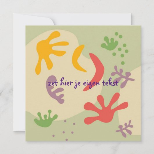 kaart bedankt met abstracte bloem  サンキューカード (正面)