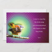 Kaart enkel met gedicht Rumi - Sing like the birds (正面)