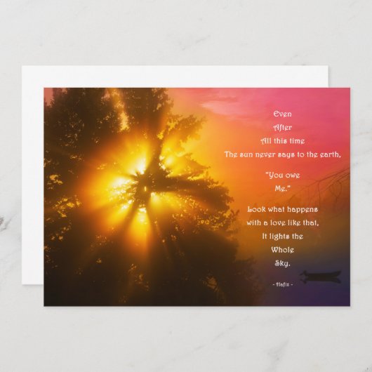 Kaart enkel met Hafiz - Even after all this time (正面/裏面)