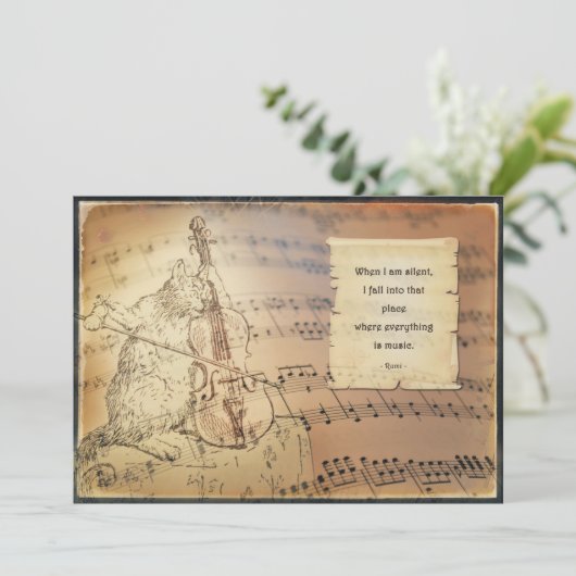 Kaart enkel met Rumi - Everything is music (スタンド正面)