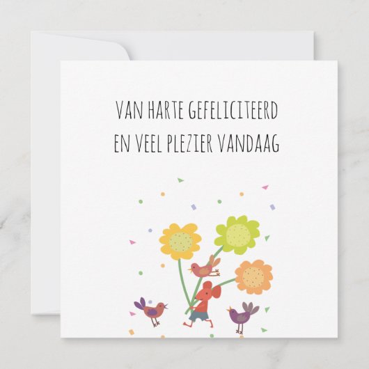 kaart felicitatie カード (裏面)