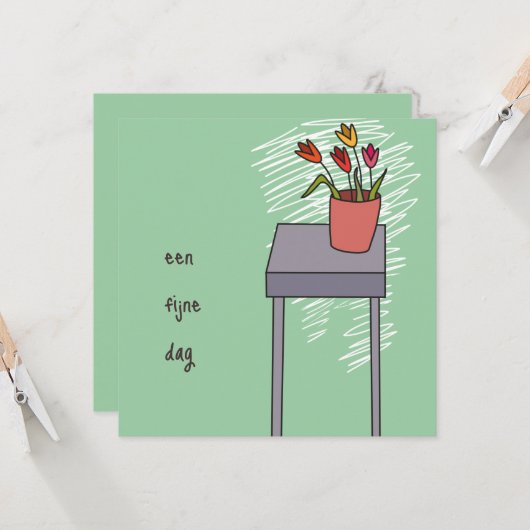 kaart felicitatie カード (正面/裏面インサイチュ)