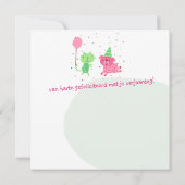 kaart felicitatie poes hond en ballon カード (裏面)