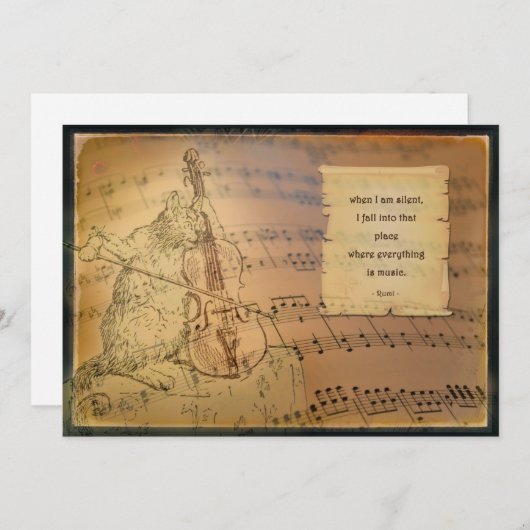 Kaart met gedicht Rumi (正面/裏面)