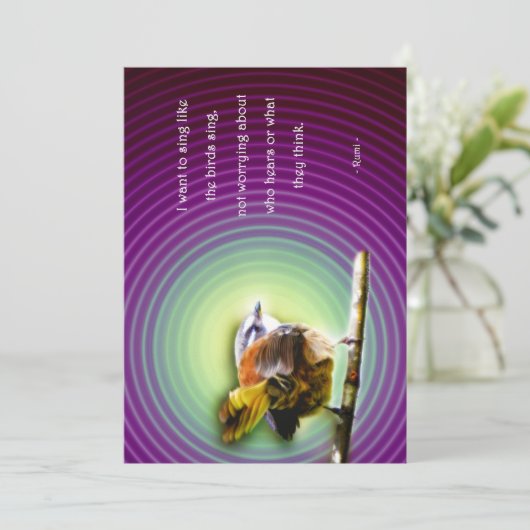 Kaart met gedicht Rumi (スタンド正面)