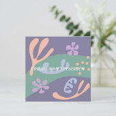 kaart pensioen met abstracte bloem カード (スタンド正面)