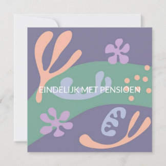 kaart pensioen met abstracte bloem カード