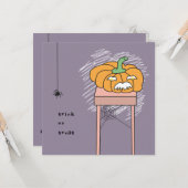 kaart tafeltje halloween カード (正面/裏面インサイチュ)