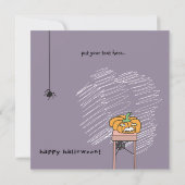 kaart tafeltje halloween カード (裏面)