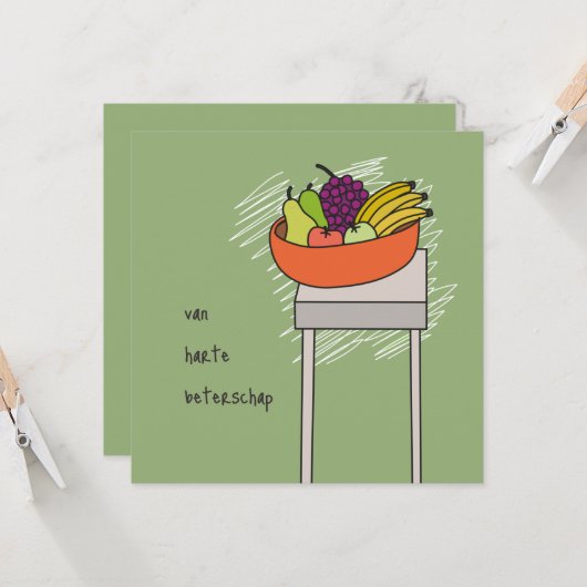 kaart van harte beterschap カード (正面/裏面インサイチュ)