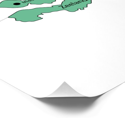 Kaart van Nederland ポスター (コーナー)