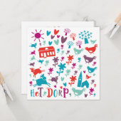 kaart verhuizen 'dorp' カード (正面/裏面インサイチュ)