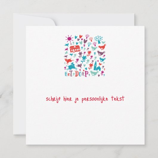 kaart verhuizen 'dorp' カード (裏面)
