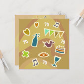 kaart verjaardag 70 jaar カード (正面/裏面インサイチュ)