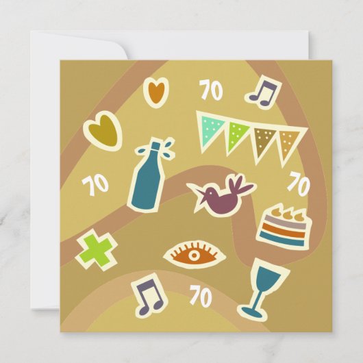 kaart verjaardag 70 jaar カード (正面)