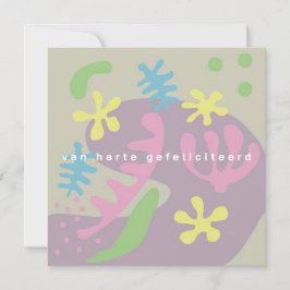 kaart verjaardag abstracte bloemen カード