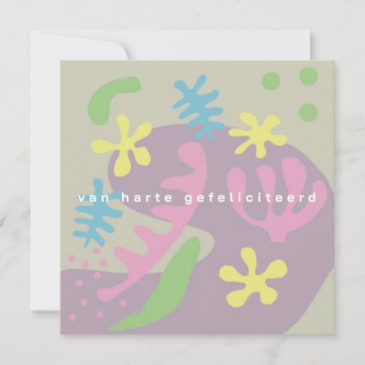 kaart verjaardag abstracte bloemen カード (正面)