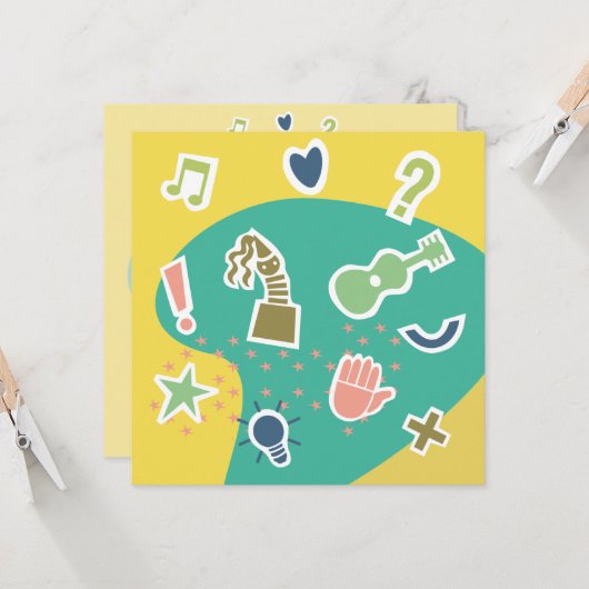 kaart verjaardag 'happy birthday' カード (正面/裏面インサイチュ)