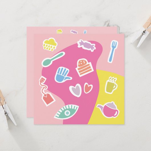 kaart verjaardag 'happy birthday' カード (正面/裏面インサイチュ)