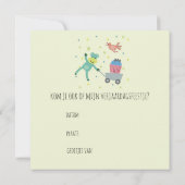 kaart verjaardag uitnodiging aapje cupcake カード (裏面)