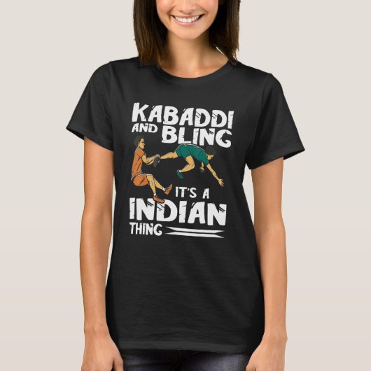 Kabaddi And Bling Indian Sports Kabaddi Player Kab Tシャツ (正面)