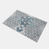 Kabbalahアワビの貝および真珠生命の樹 ドアマット (アングル)