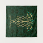 Kabbalah人生のEtz Hayimの木 タペストリー (正面(横))