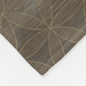 Kabbalah木のヴィンテージの金ゴールド生命の樹 フリースブランケット (角)