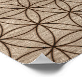 Kabbalah木の質感に生きる木 ポスター (角)