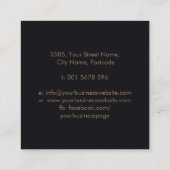 Kabbalah生命の木の神聖な幾何学オーナメント スクエア名刺 (裏面)