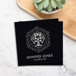 Kabbalah生命の木の神聖な幾何学オーナメント スクエア名刺