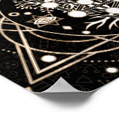 Kabbalah生命の木の神聖な幾何学オーナメント ポスター (角)