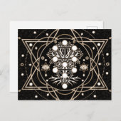 Kabbalah生命の木の神聖な幾何学オーナメント ポストカード (正面/裏面)